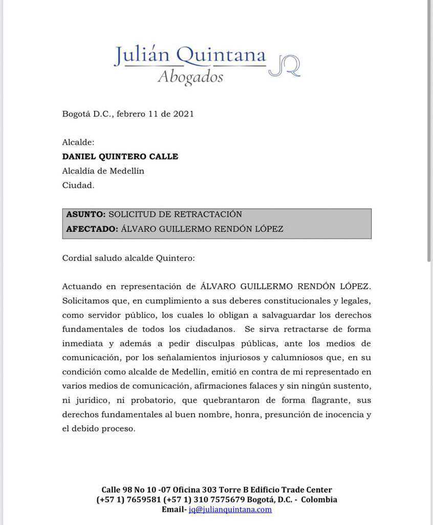 A demanda contra Daniel Quintero Ruta Noticias