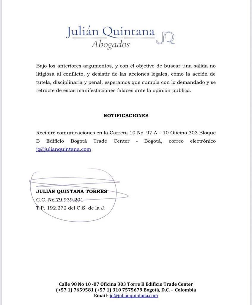 D demanda contra Daniel Quintero Ruta Noticias