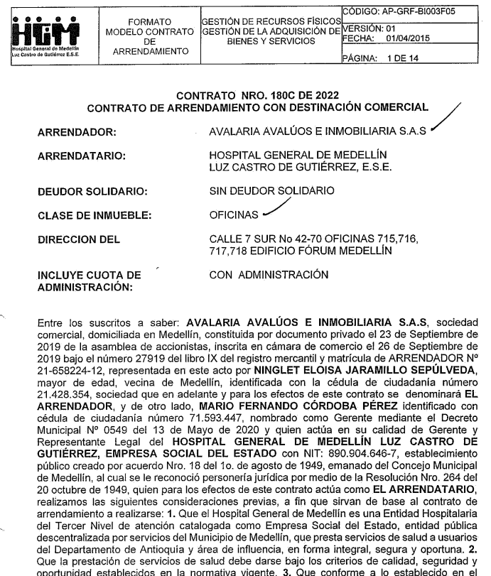Mario Fernando Córdoba, el gerente del Hospital General Ruta Noticias
