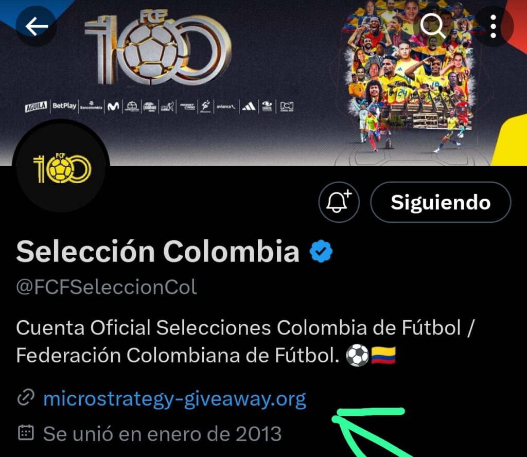 Hackearon la cuenta de la Selección Colombiana de Fútbol Ruta Noticias