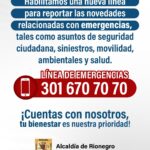 Línea de emergencia en Rionegro Ruta Noticias