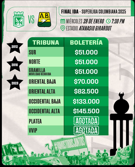 boletas para la final de la Superliga entre Nacional y Bucaramanga Ruta Noticias