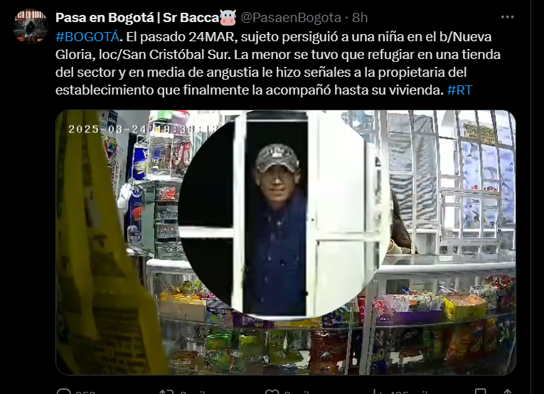 pervertido en Bogotá persigue a las niñas Ruta Noticias