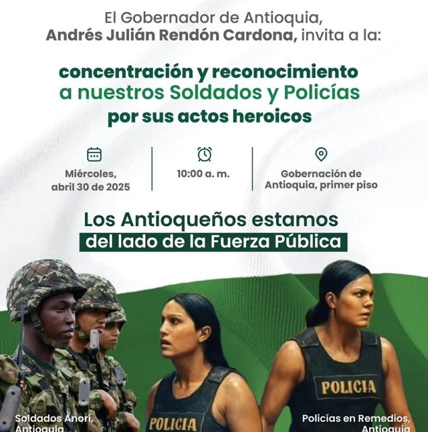 Homenaje a los Policías y Soldados en Antioquia Ruta Noticias