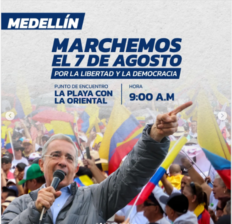 Marcha de la solidaridad con Álvaro Uribe Ruta Noticias