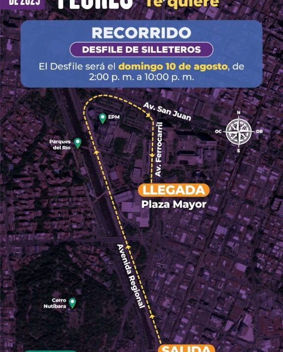 Recorrido del Desfile de Silleteros 2025