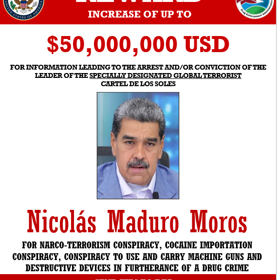 Recompensa por el presidente de Venezuela Cartel de los soles La carta de Hugo Carvajal Barrios, el Pollo Carvajal, a Donald Trump Ruta Noticias