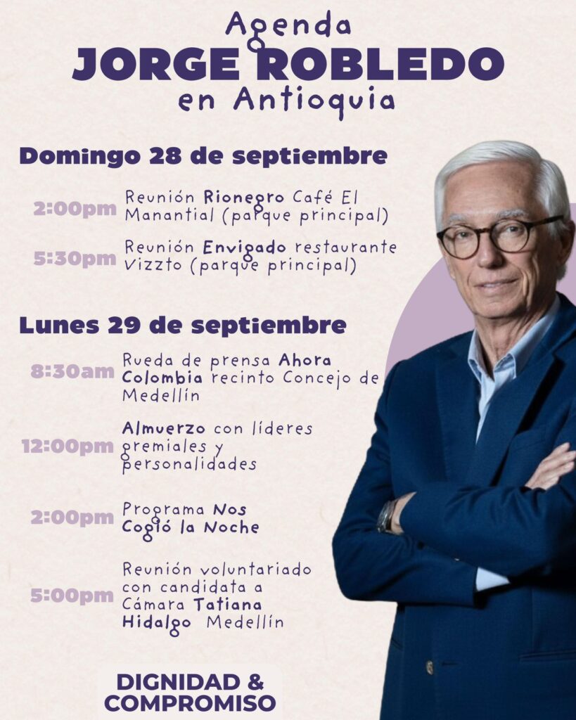 Agenda de Jorge Enrique Robledo en Antioquia Ruta Noticias
