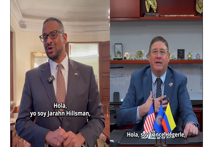 Funcionarios Embajada de Estados Unidos en Colombia Hegerle y Jarahn Ruta Noticias