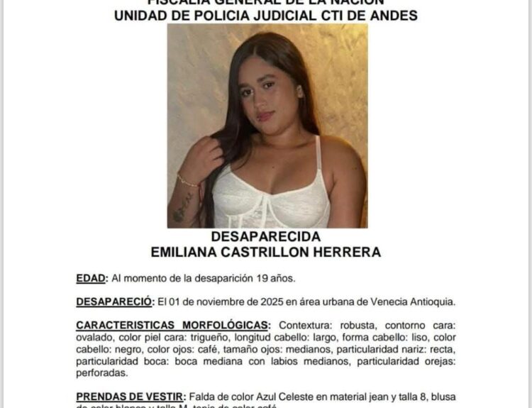 Emiliana Castrillón Herrera desaparecida Ruta Noticias