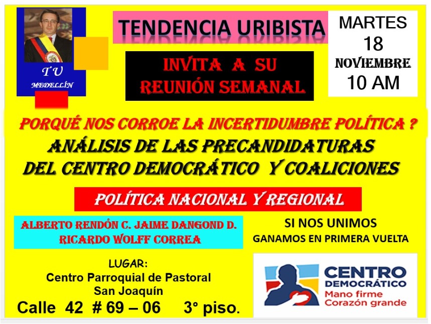 Precandidaturas presidenciales en el Centro Democrático Ruta Noticias