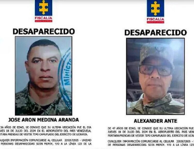Mercenarios colombianos Alexander Ante, de 48 años, y José Aron Medina Aranda, de 37 años Ruta Noticias