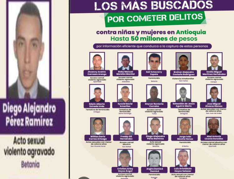los más buscados en Antioquia por abuso de niños Ruta Noticias