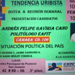 candidatos del Centro Democrático a la Cámara de Representantes Andrés Felipe Gaviria Ruta Noticias