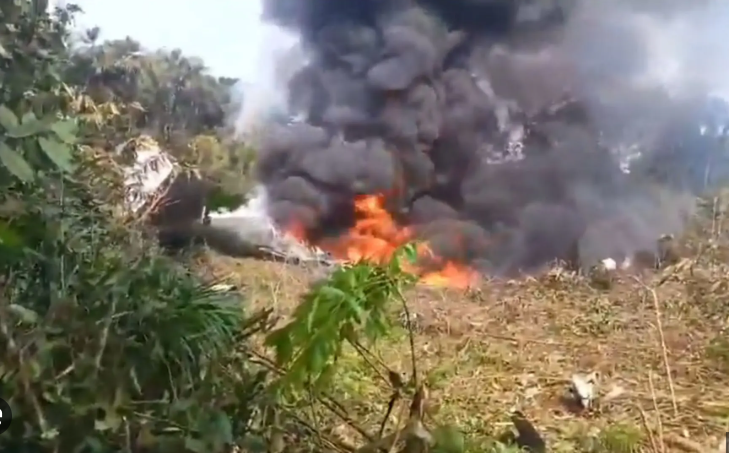 Accidente de un avión C 130 de la Fuerza Aérea Ruta Noticias