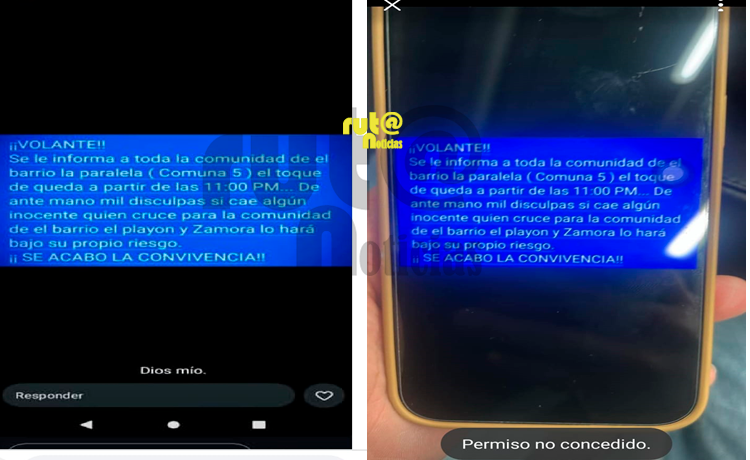 Toque de queda en el Barrio La Toscana Ruta Noticias