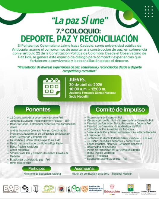 Coloquio ‘Deporte, Paz y Reconciliación’ Acord Antioquia Ruta Noticias