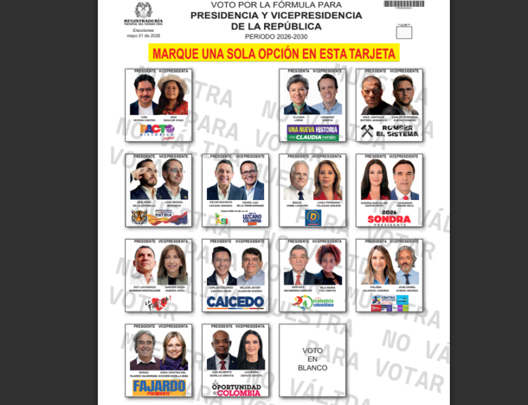 Tarjetón electoral para el 31 de mayo Ruta Noticias