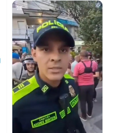 Capitán Andrés Montoya, de la Policía metropolitana del Valle de Aburrá ruta Noticias