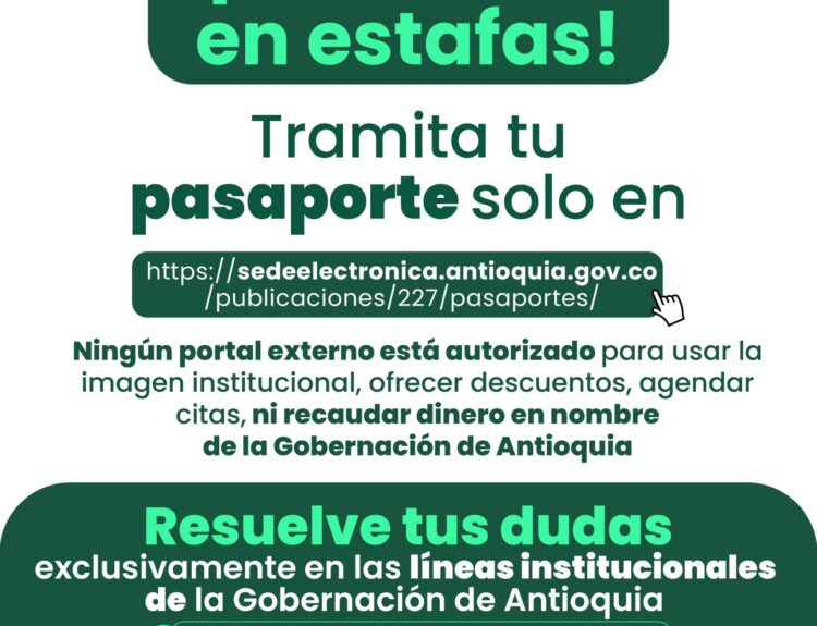 estafar con el pasaporte en Antioquia Ruta Noticias