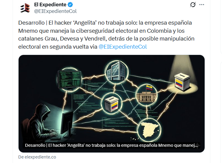 Andrés Mauricio Ángel, alias Angelita, y tres españoles Ruta Noticias