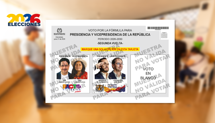 tarjetón de la segunda vuelta electoral en Colombia Ruta Noticias