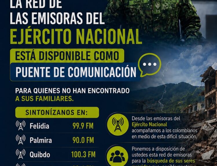 Emisoras del Ejército te ayudan tras el terremoto en Colombia Ruta Noticias