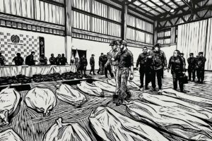 Caricatura Abelardo De La Espriella caminando entre muertos Ruta Noticias