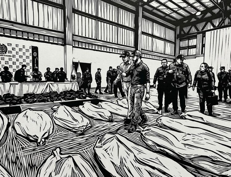 Caricatura Abelardo De La Espriella caminando entre muertos Ruta Noticias