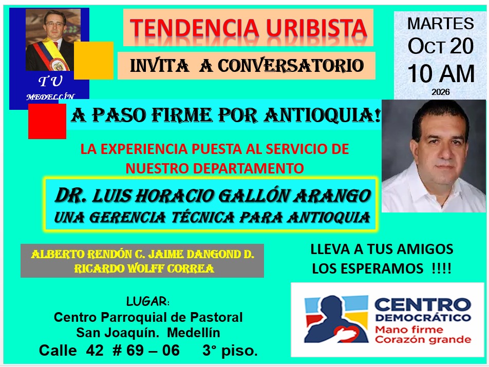 Luis Horacio Gallón charla de Tendencia Uribista Ruta Noticias